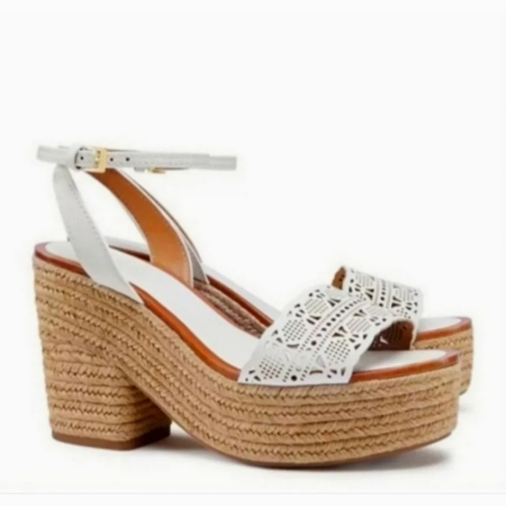 TORY BURCH Roselle Platform Espadrille Heels Size 9.5